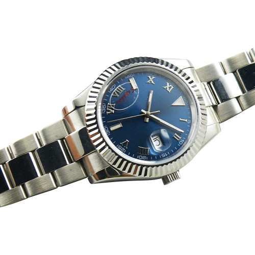 Parnis Mm Blue Dial Submariner Sapphire Glass Date Automatic Mens